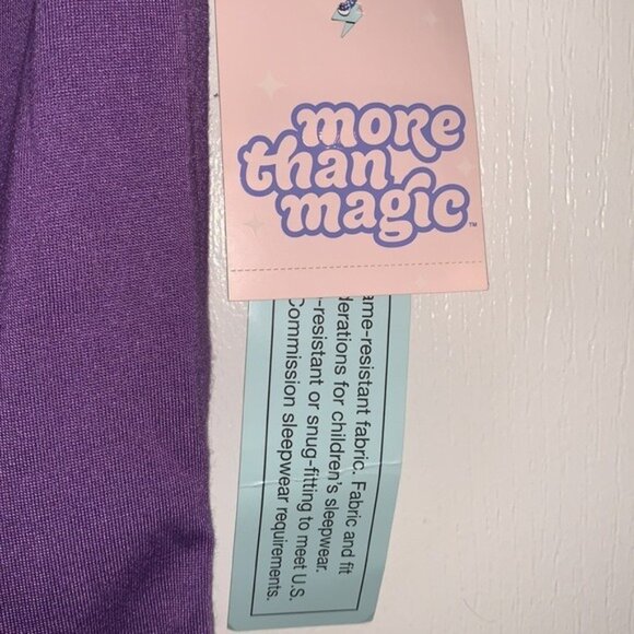 More Than Magic Girls Purple & Pink "Be Happy" Graphic Pajama Top Size 10 Polyes - Picture 3 of 5
